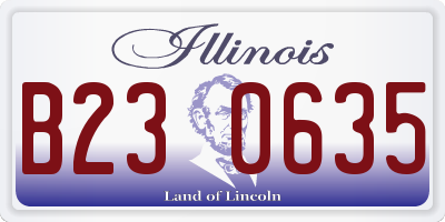 IL license plate B230635