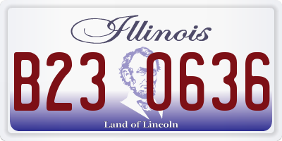 IL license plate B230636