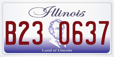 IL license plate B230637
