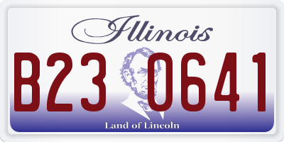 IL license plate B230641