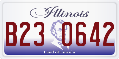 IL license plate B230642