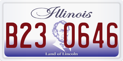 IL license plate B230646