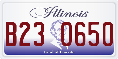 IL license plate B230650
