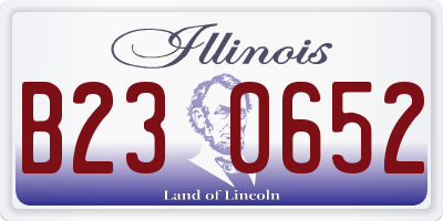 IL license plate B230652