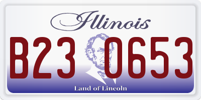 IL license plate B230653
