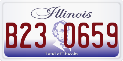 IL license plate B230659
