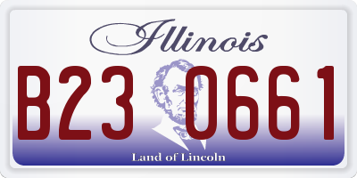 IL license plate B230661