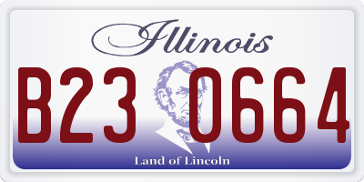IL license plate B230664