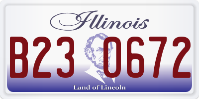 IL license plate B230672