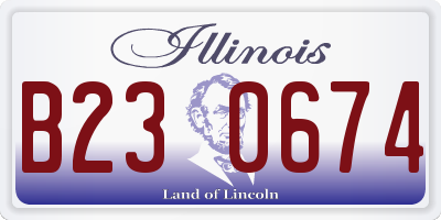 IL license plate B230674