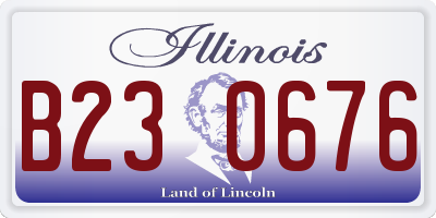 IL license plate B230676