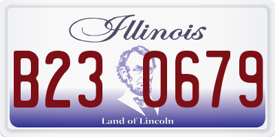 IL license plate B230679
