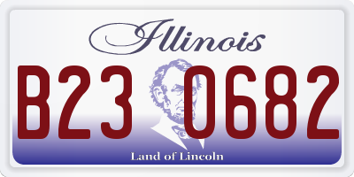 IL license plate B230682