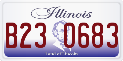 IL license plate B230683