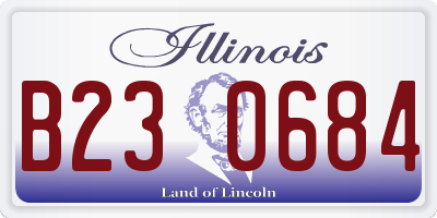 IL license plate B230684
