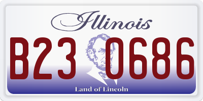 IL license plate B230686