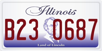IL license plate B230687