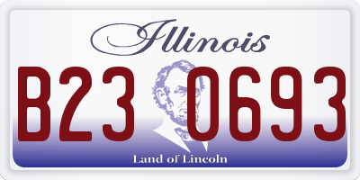 IL license plate B230693