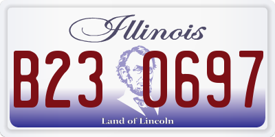 IL license plate B230697