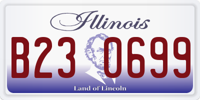 IL license plate B230699