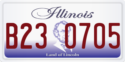 IL license plate B230705