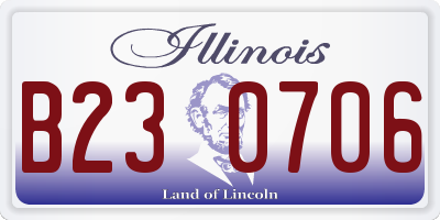 IL license plate B230706