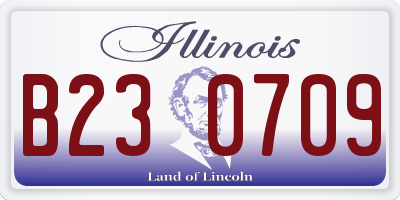 IL license plate B230709