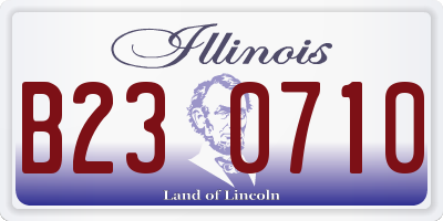 IL license plate B230710