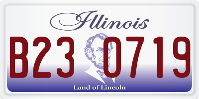 IL license plate B230719