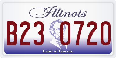 IL license plate B230720