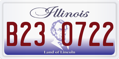 IL license plate B230722