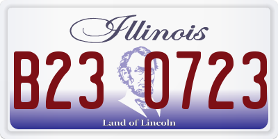 IL license plate B230723