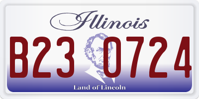 IL license plate B230724