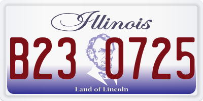 IL license plate B230725
