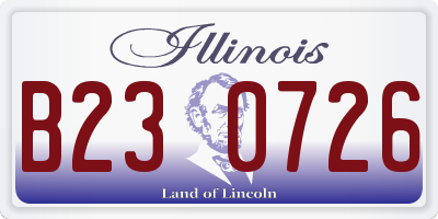 IL license plate B230726