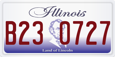 IL license plate B230727
