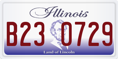 IL license plate B230729