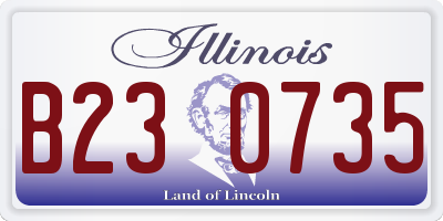 IL license plate B230735