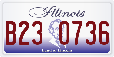 IL license plate B230736