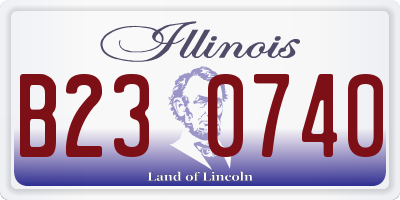 IL license plate B230740