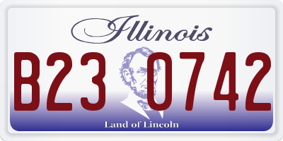 IL license plate B230742
