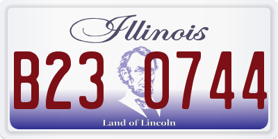 IL license plate B230744