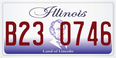 IL license plate B230746