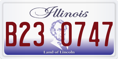 IL license plate B230747