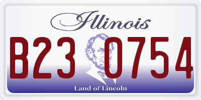 IL license plate B230754
