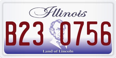 IL license plate B230756