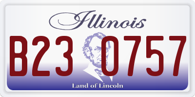 IL license plate B230757