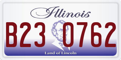 IL license plate B230762