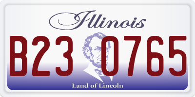 IL license plate B230765