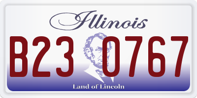 IL license plate B230767